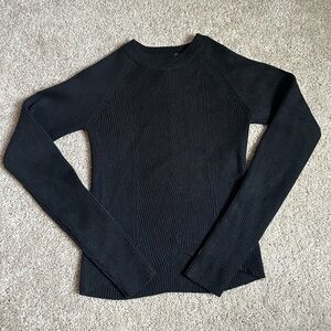 Hippie Rose Black Ribbed Sweater